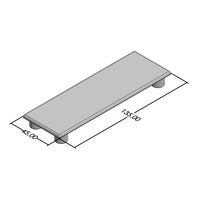 60-140-2 MODULAR SOLUTIONS POLYAMIDE PART<br>END CAP 45MM X 135MM LIGHT GRAY